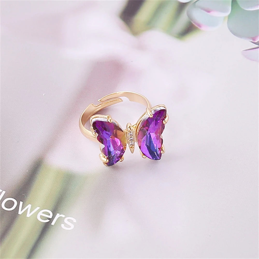 Fantasy Gem Butterfly Ring Adjustable