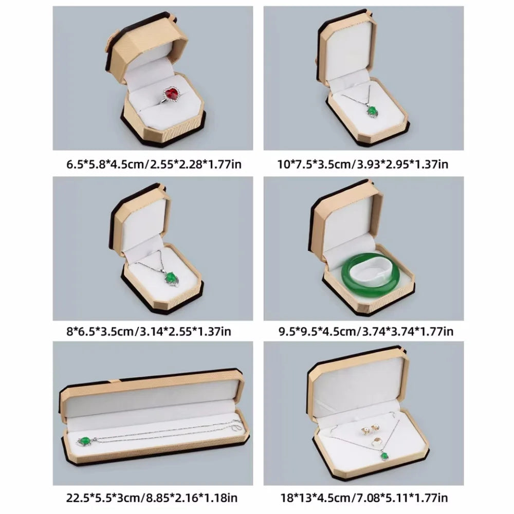 Velvet Jewelry Gift Box for Necklace Rings Pendant Bracelet Elegant Jewelry Packing Case for Festival Birthday Gifts Storage