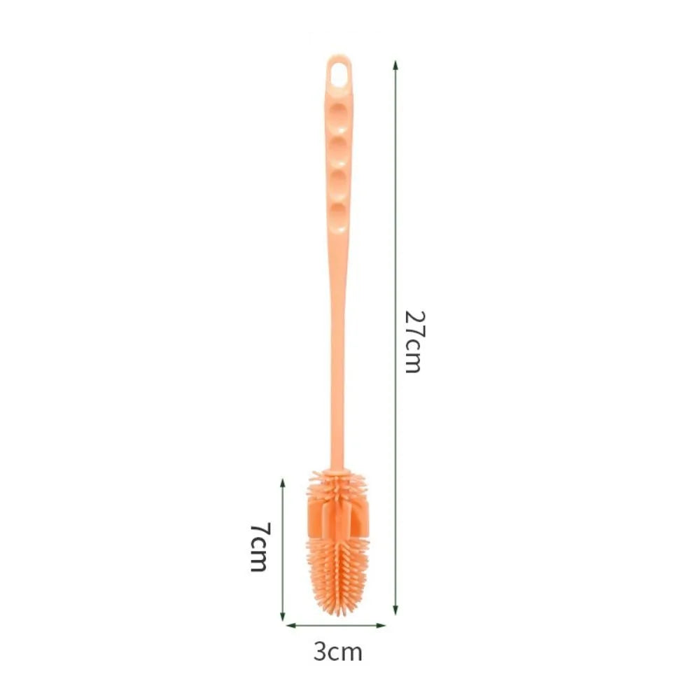 Cleaning Supplies Silicone Cup Brush Long Handle Portable Cup Scrubber Multipurpose Bottle Cleaning Brush Household