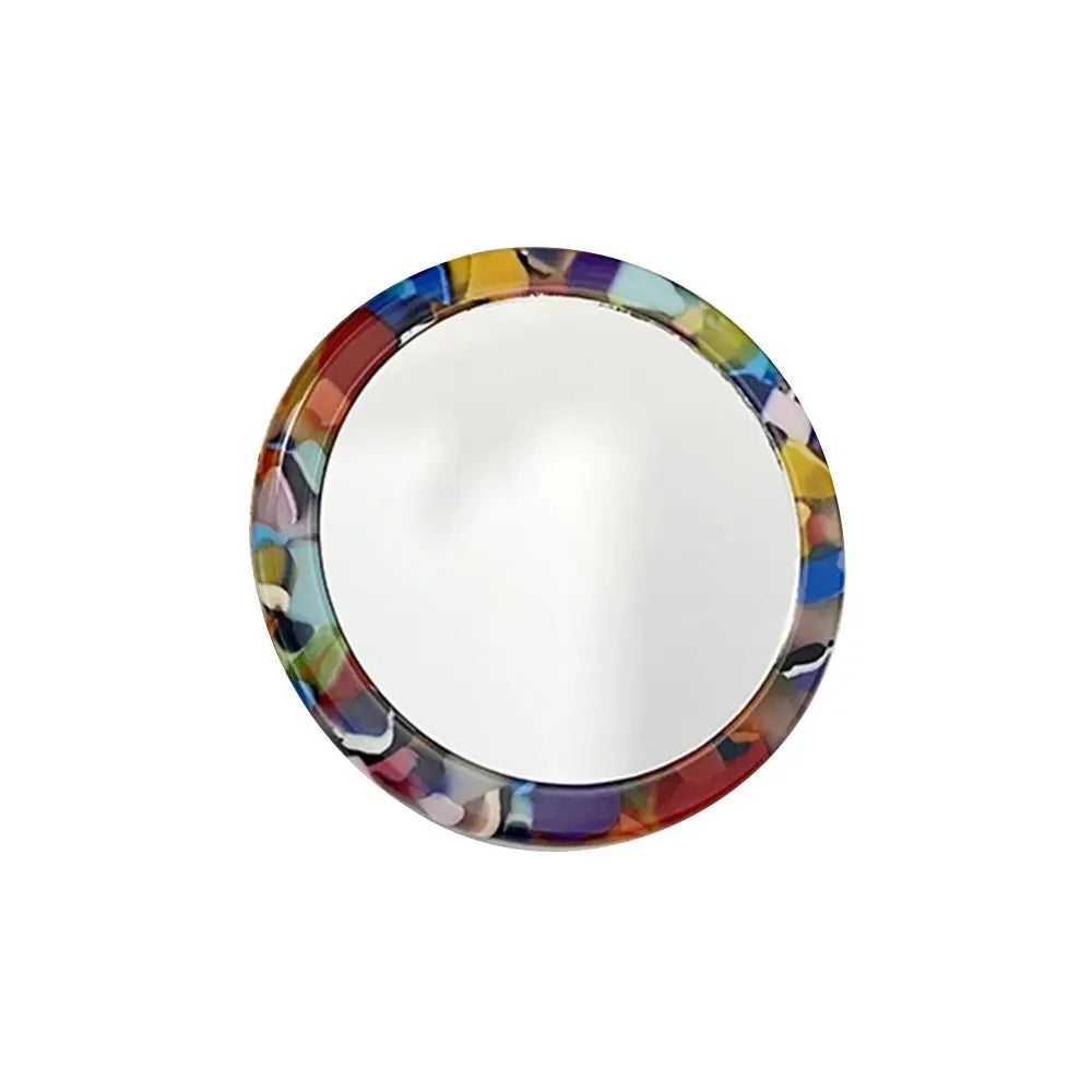 Travel Accessories Simple Acetate Makeup Mirror Portable Round SPA Salon Compact Mirrors Mini Cute Cosmetic Vanity Mirror