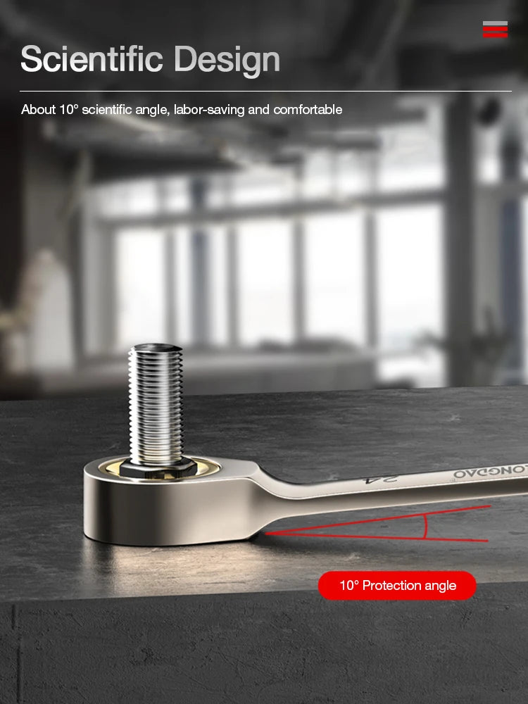 Universal Key Ratchet Wrench 72 Tooth Gear Ring Torque Socket Wrench Metric Ratchet Spanners Car Repair Mechanical Tools