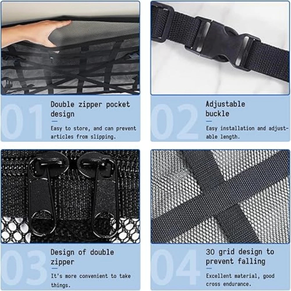 Car Roof✨ Strong Storage Net🎗️Organize your life and your car with this Quality made Car Roof Organizer!
