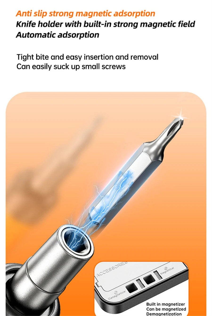 Electric Screwdriver Set Precision Power Tool Kit Rechargeable Wireless Mini Small Bits for Mobile Cell computer Repair CRV