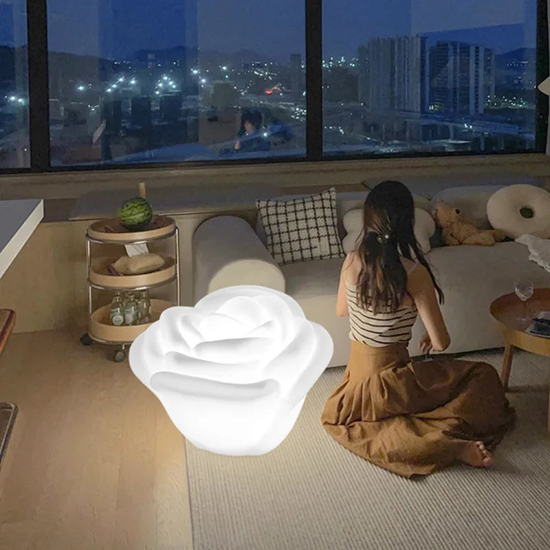 Nordic petal LED floor lamp living room bedroom flower lamp modern warm personalized decorative table lamp