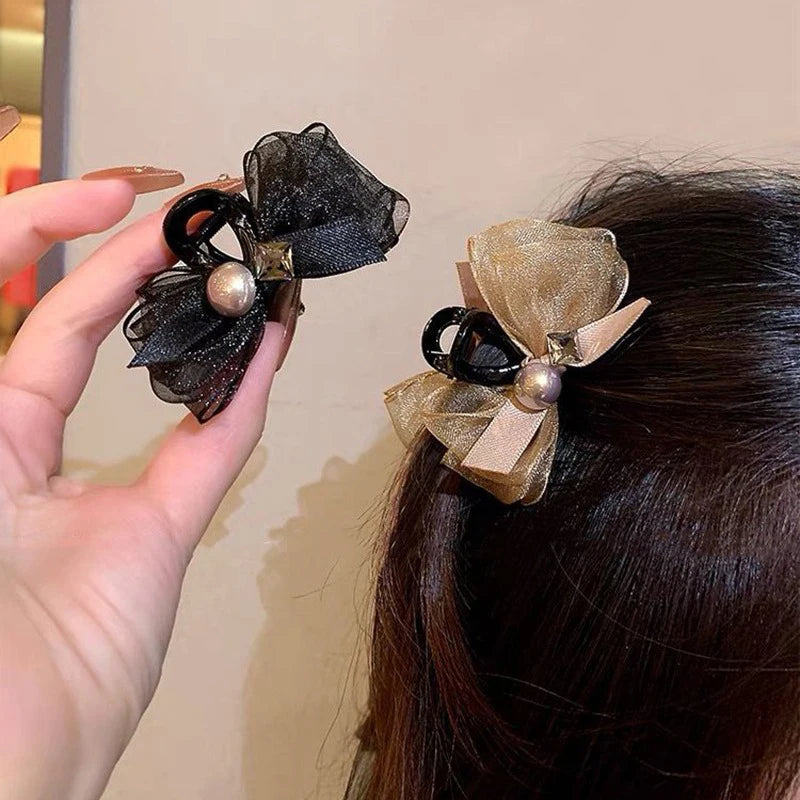 Elegant Bowknot Hairpin For Women Girls Sweet Bowknot Barrettes Fashion Small Hair Claw Versatile Hair Accessories Gifts