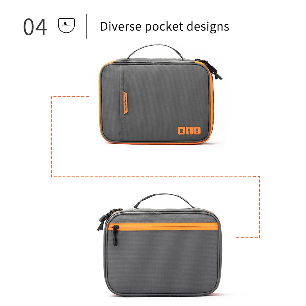 Portable Electronic Accessories Travel case,Cable Organizer Bag Gadget Carry Bag for iPad,Cables,Power,USB Flash Drive, Charger