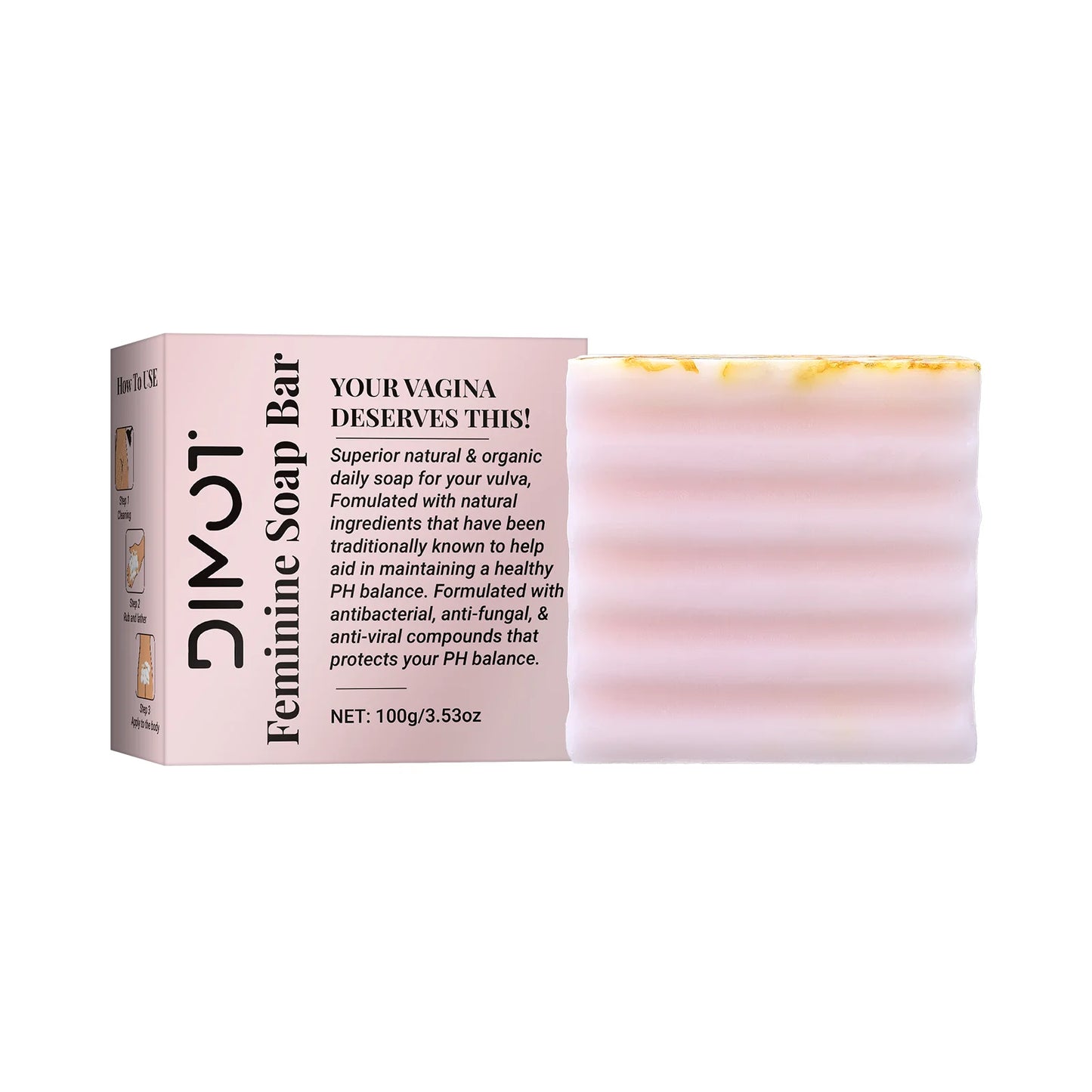 100g Natural Feminine Care Soap for PH Balance Odor Control & Hydration Daily Intimate Care Hygiene Handmade Feminine Soap Bar