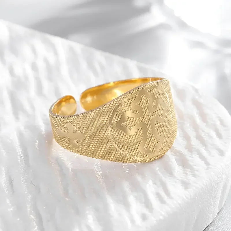 Stainless Steel Angel Wing Ring Open Adjustable Feather Ring for Men Women Couple Fashion Jewelry Anniversary Gift