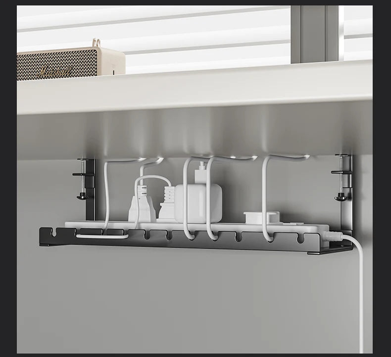 under Desk Cable Organizer Box Slot Office Desk Cable Management Holder No Drilling Required Cuter Cable Organizer Box