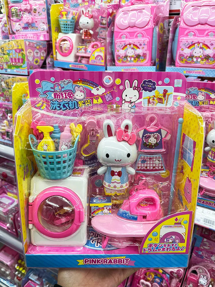 Cartoon Pink Rabbit Secret Mini Notebook Secret Diary Creative Handmade Diy Simulation Girl Toy Set Gift Birthday Gift