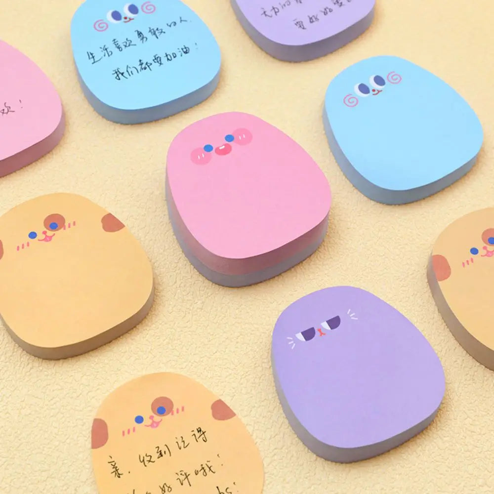 Self-Adhesive Sticker 60 Sheets Sticky Notes Colored Ins Messages Sticking Paper Cartoon Kawaii Message Paper Girls