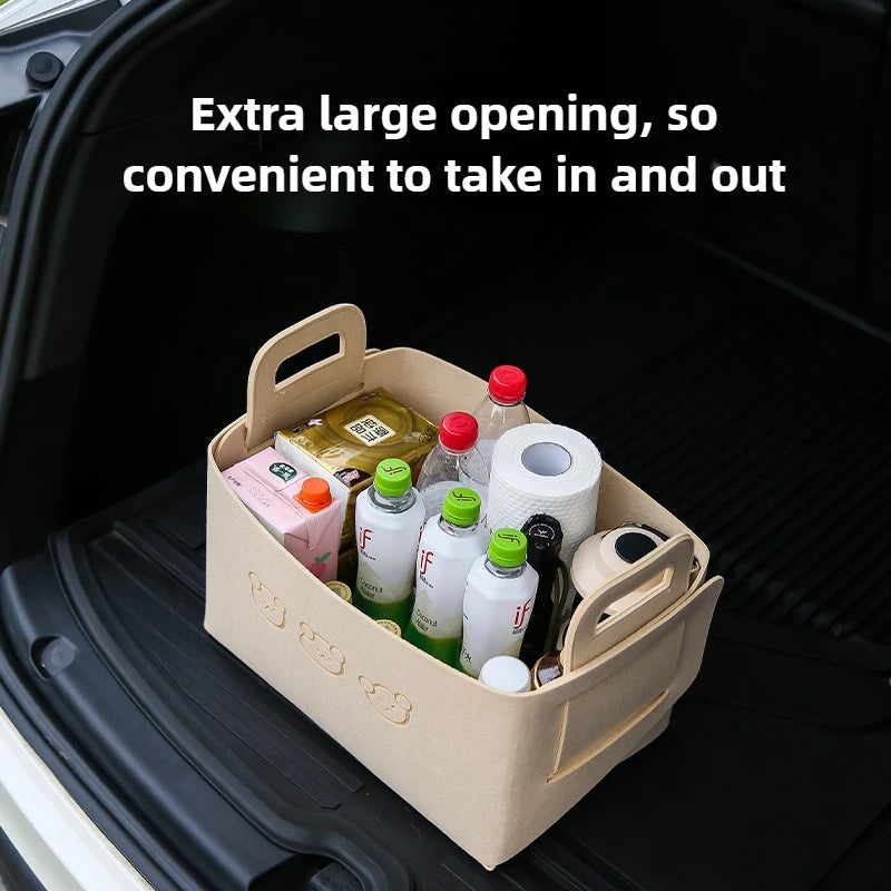 Foldable Car Storage Box Women's Cosmetic Storage Basket Desktop Storage Box Snacks Toys Storage Basket Dirty Clothes Basket