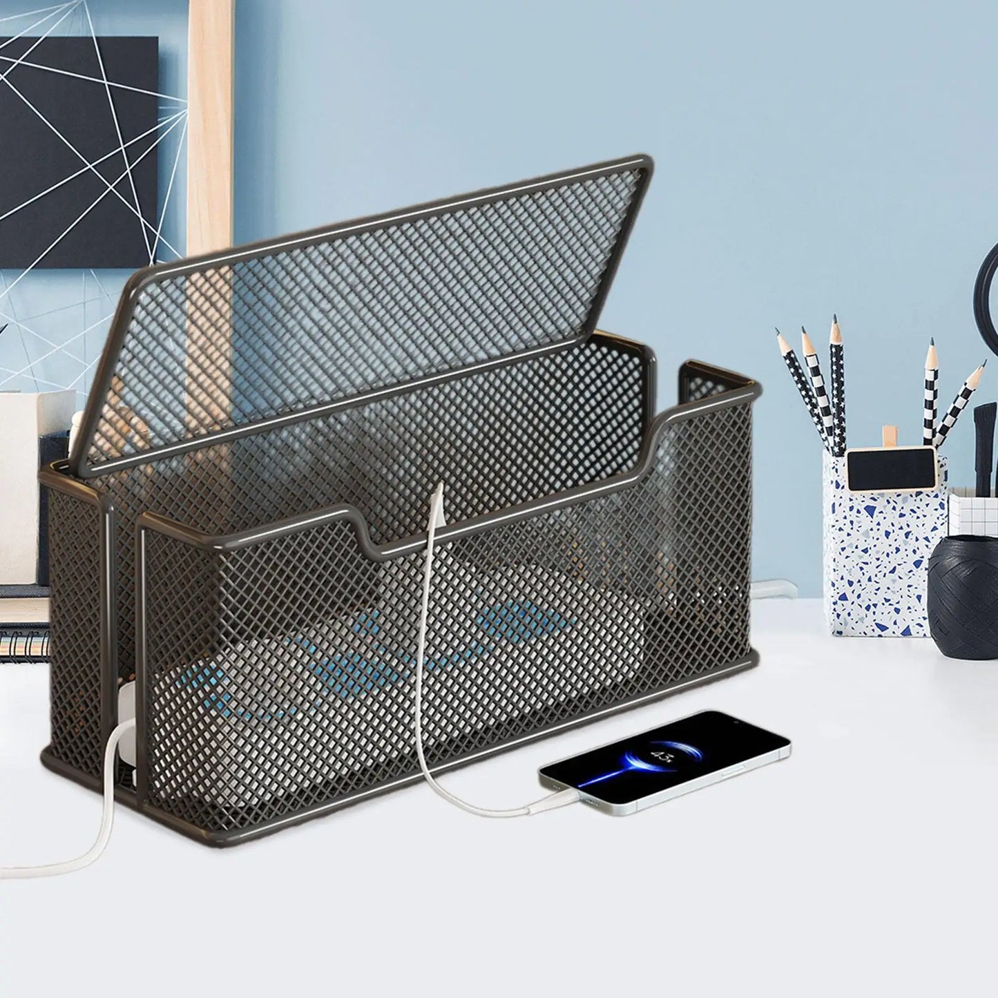 Cable Management Box Cable Organizer Reusable Decor Accessories Protective