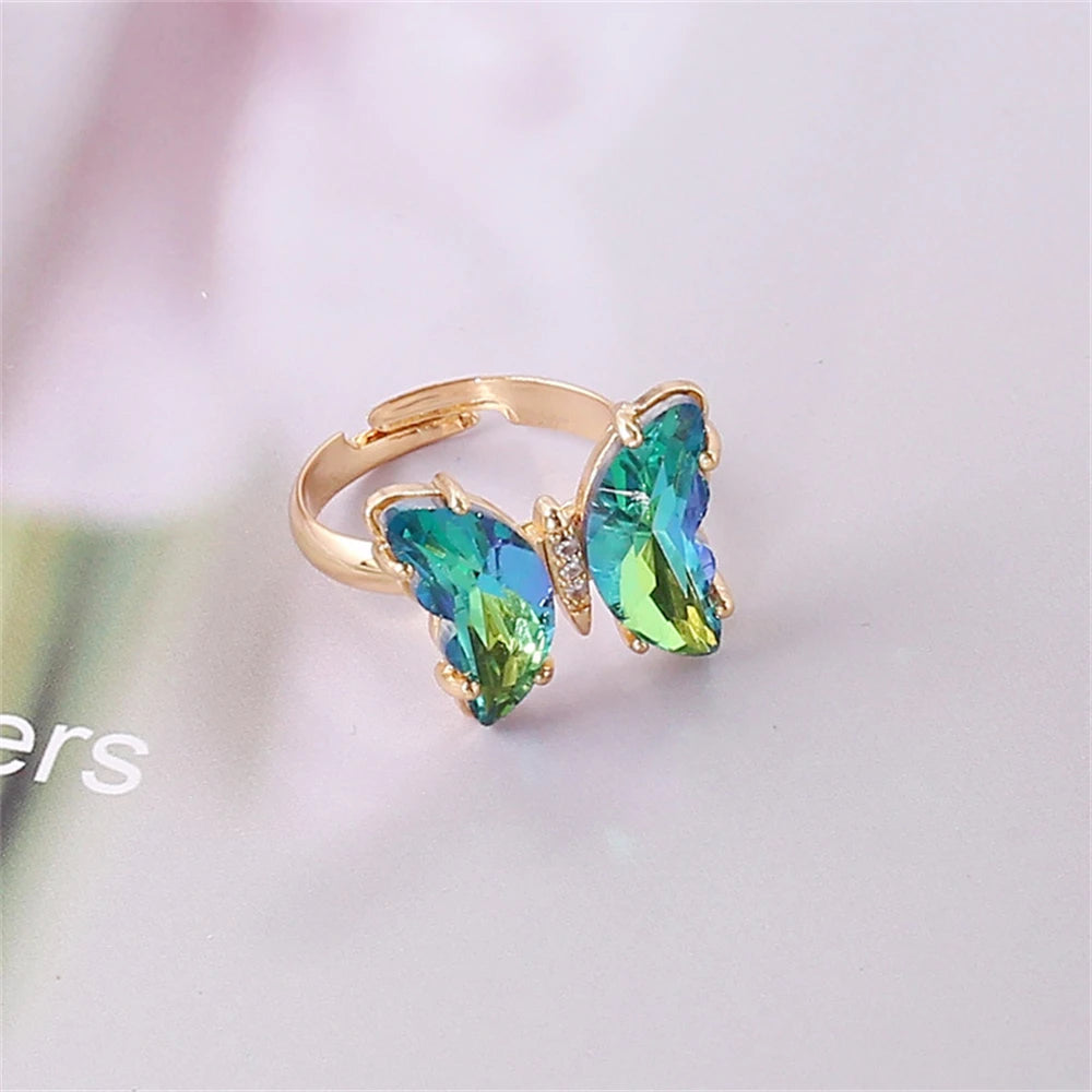 Fantasy Gem Butterfly Ring Adjustable