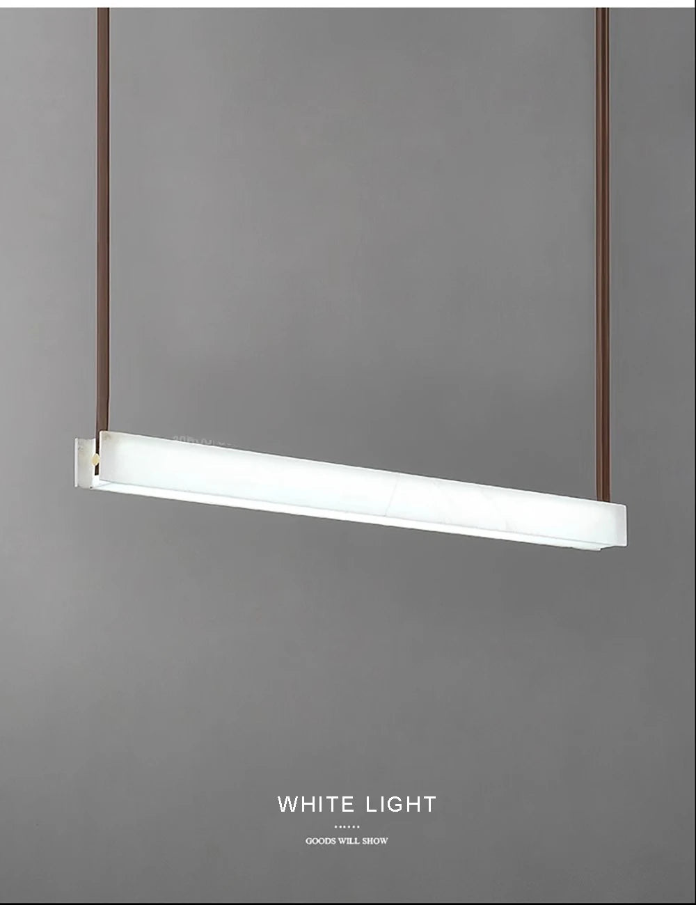 LED Light Luxury Leather Long Spanish Marble Pendant Light for lustre Living Room Recessed Decorative Lighting Ceiling Fixtures.