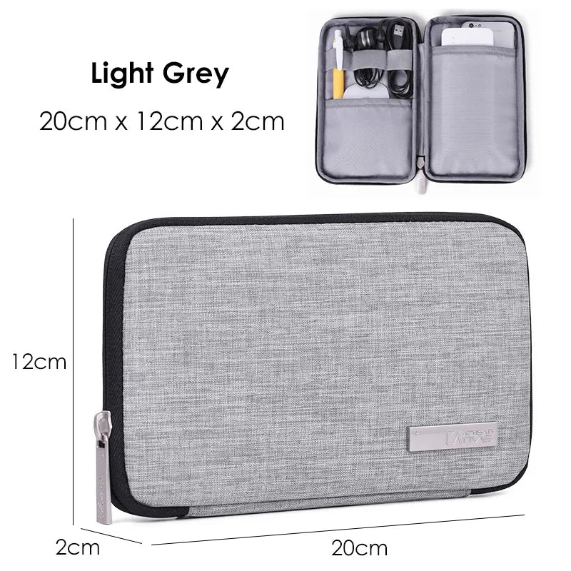 Travel Closet Organizer Case for Headphones Storage Bags Digital Portable Zipper Accessories Charger Data Cable USB Pouch
