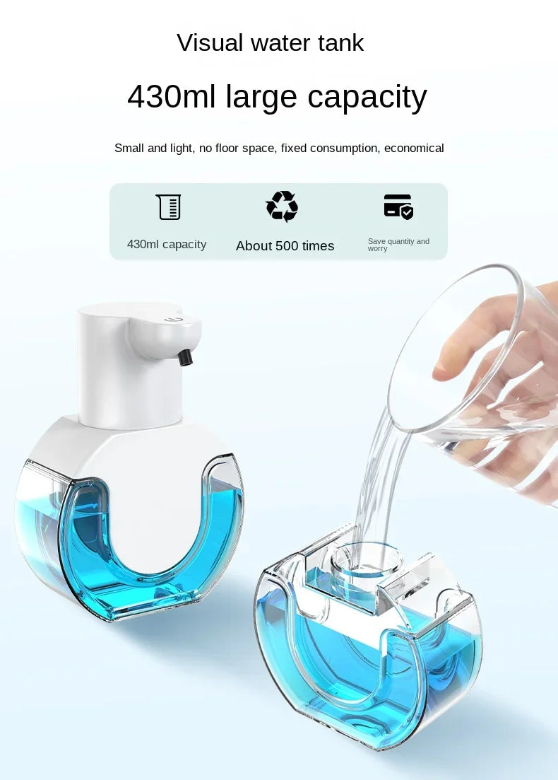 NOCCLILI Smart Soap Dispenser 420ml Touchless Motion Sensor Washing Hand Device Wall-Mounted Liquid Soap Dispenser