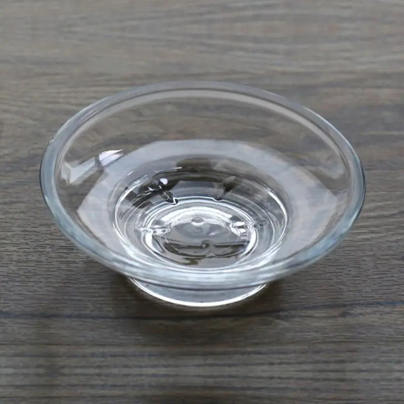 Clear Glass Soap Dish Bar Soap Holder Round Soap Saver Tray Soap for Case Soap Box for Shower Bathroom Kitchen Home Bar