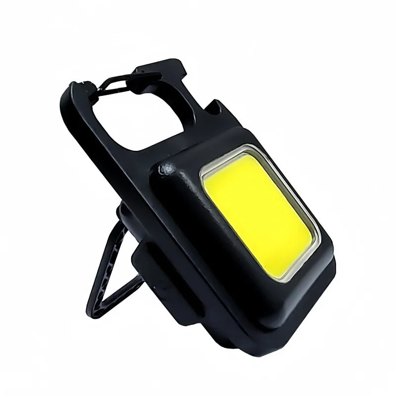 LED Working Light USB Rechargeable Mini Flashlight Portable Bright Keychain Pocket Clip Lantern Outdoor Hiking Fishing Camping