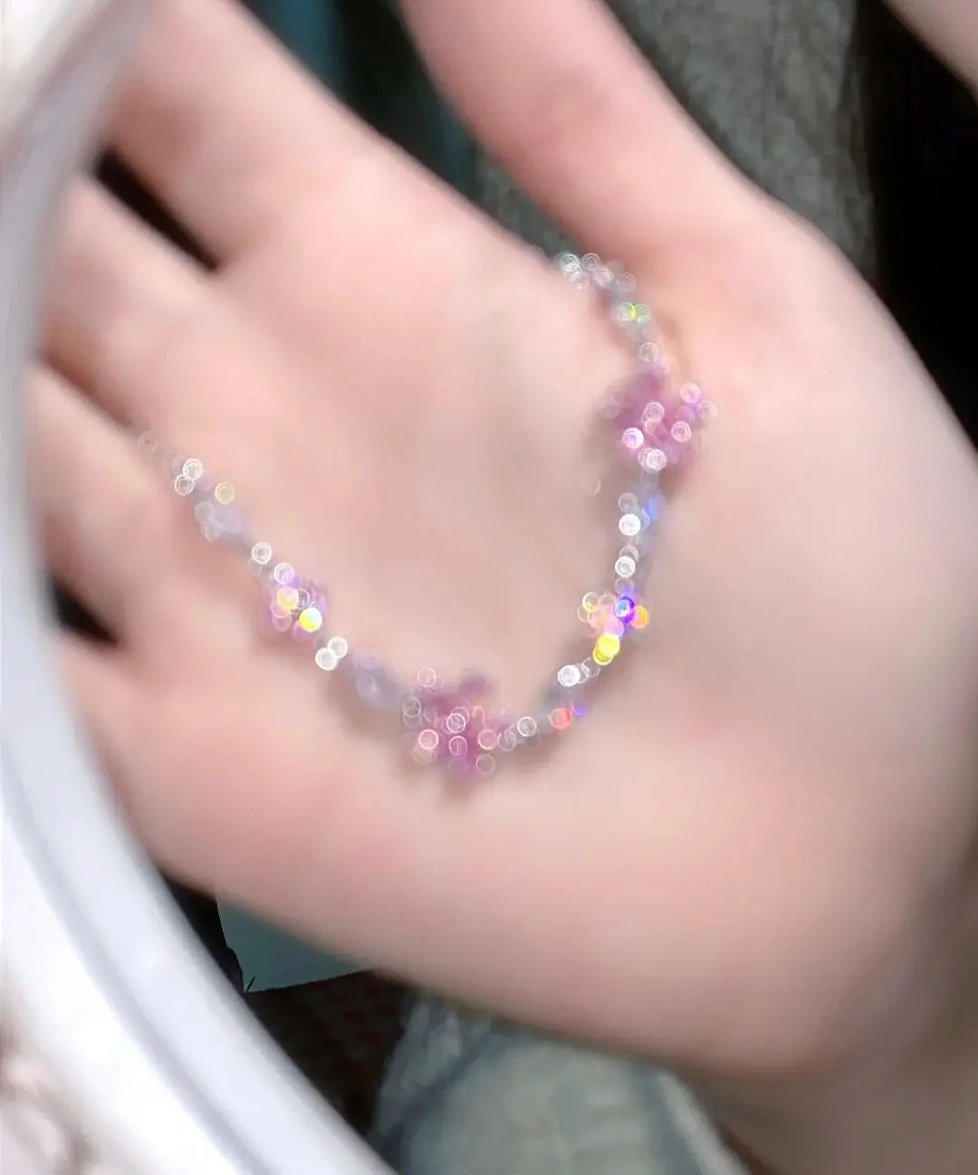 Sweet Fairy Pink Crystal Zircon Sakura Flowers Bracelet for Women Exquisite Cherry Blossom Bracelets Girls Jewelry Gifts