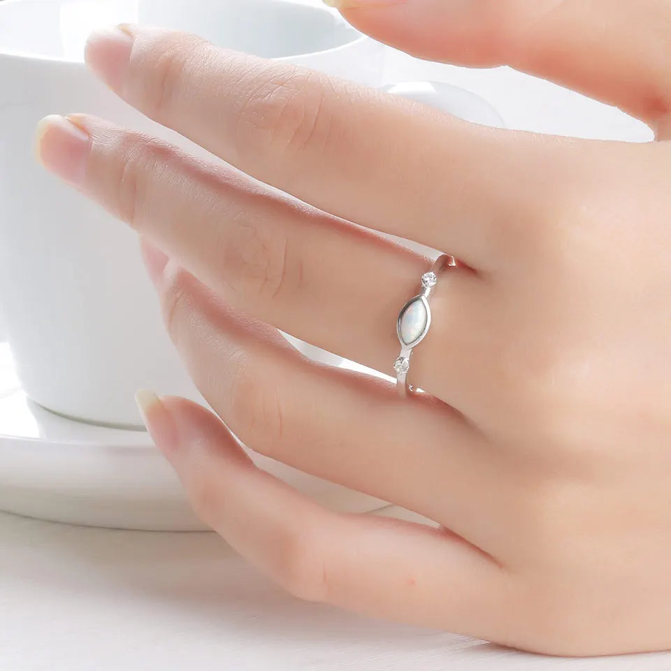 3*6mm Ring Opal Rings Silver 925 Ring for Women Fashion Jewelry