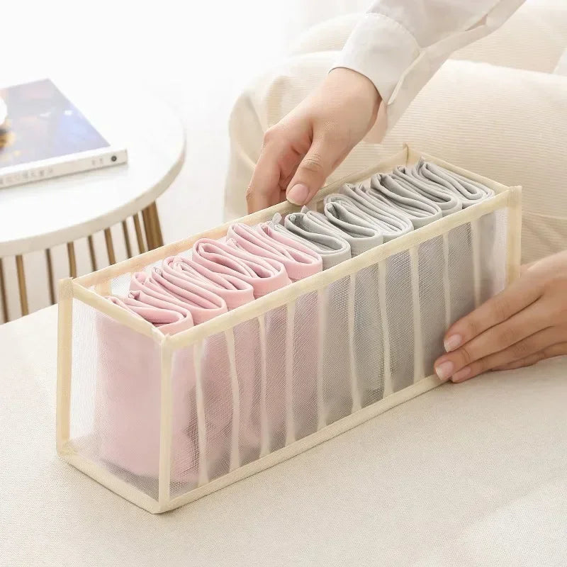 Underwear Drawer Organizer Storage Box Foldable Closet Organizers Drawer Divider Storage Boxes For Underpants Socks Bra