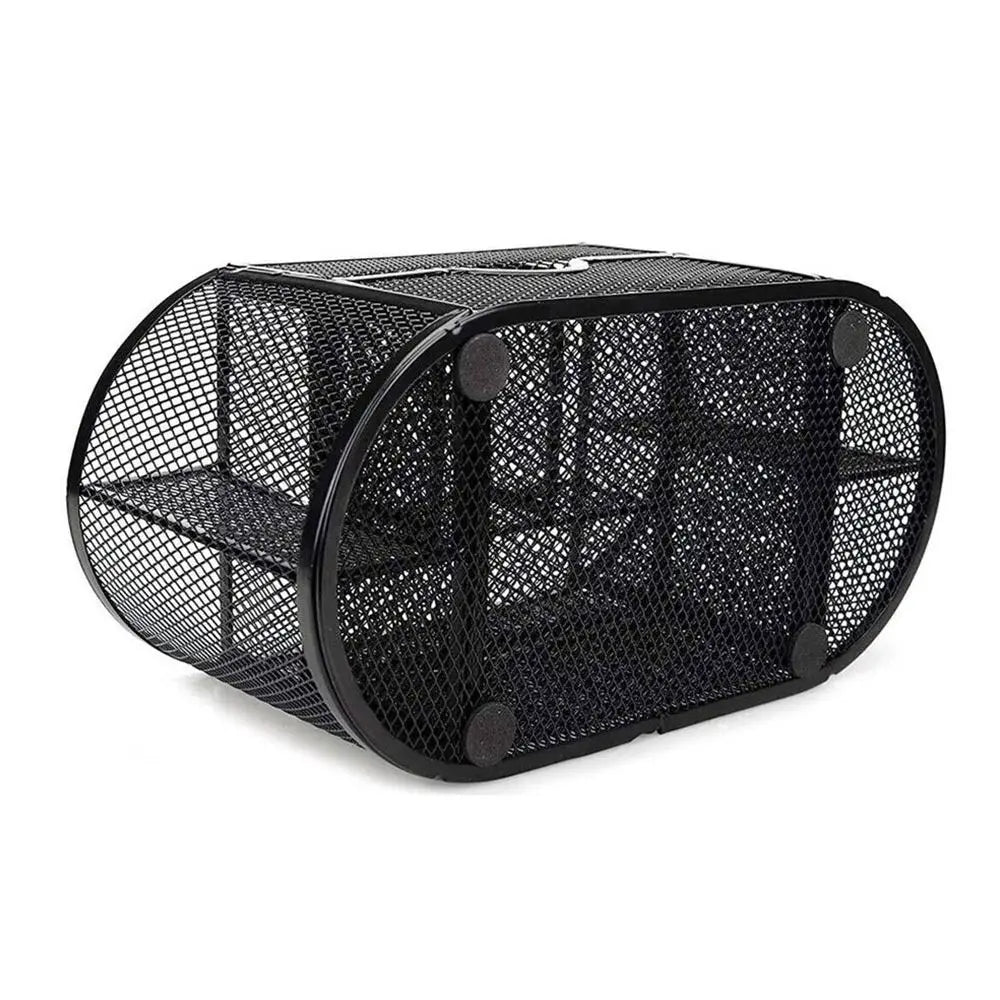 Office School Supplies With Drawer 9-Grid Storage Desk Organizer Stationery Container Metal Mesh Pen Holder