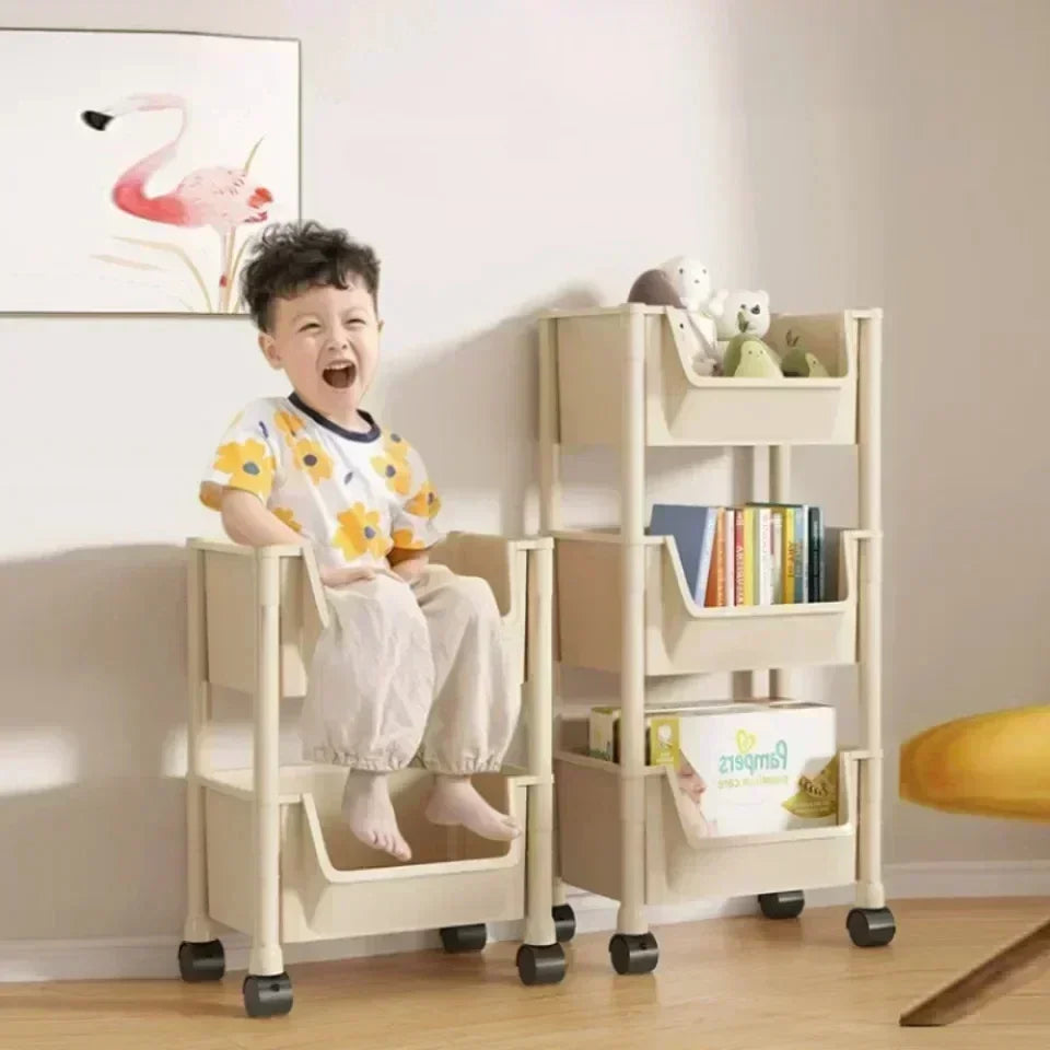 NEW Kitchen Storage Trolley Bookshelf Slit Storage Cabinet Bathroom Living Room Home Organizer Rack Kitchen Corner Narrow