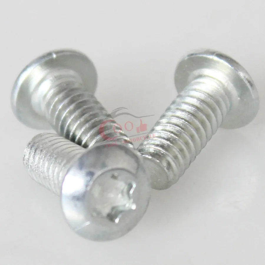 3pcs Chrome Windshield Bolts Kit Hex Hexagon Socket Allen Round Button Head For Harley Electra Glide Touring Models 1996-2013