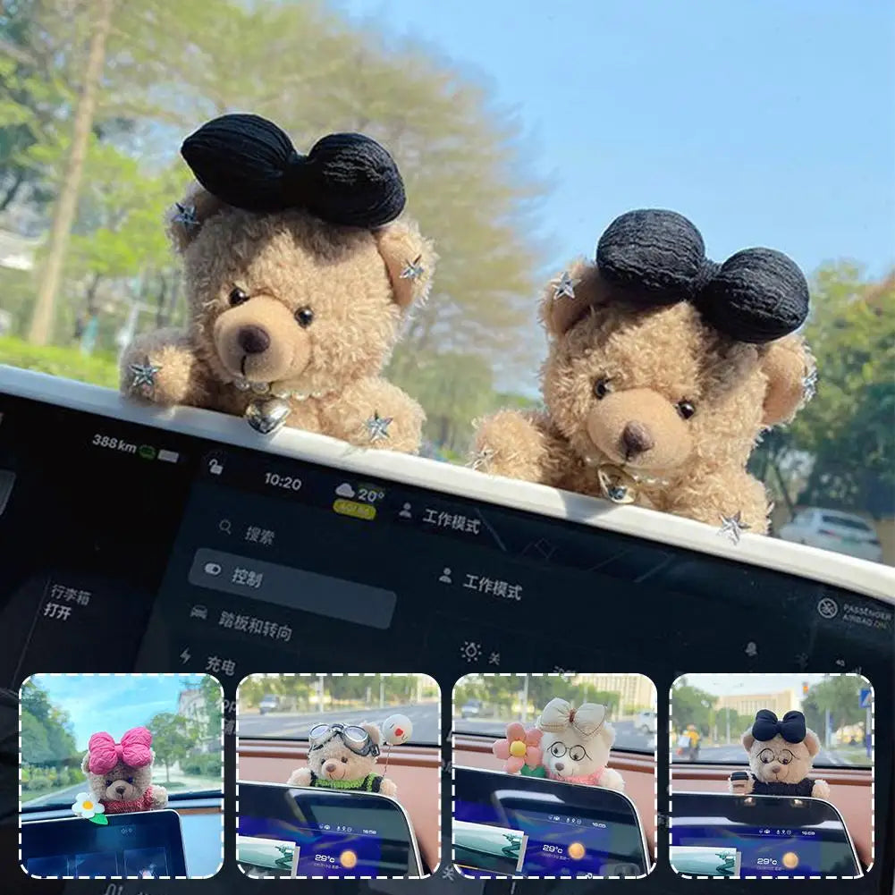 Car Internet Celebrity Accessorie Used For Car Gear Shift Decoration Cute Turn Signal Dolls Wiper Dolls Rearview Mirror Ornament