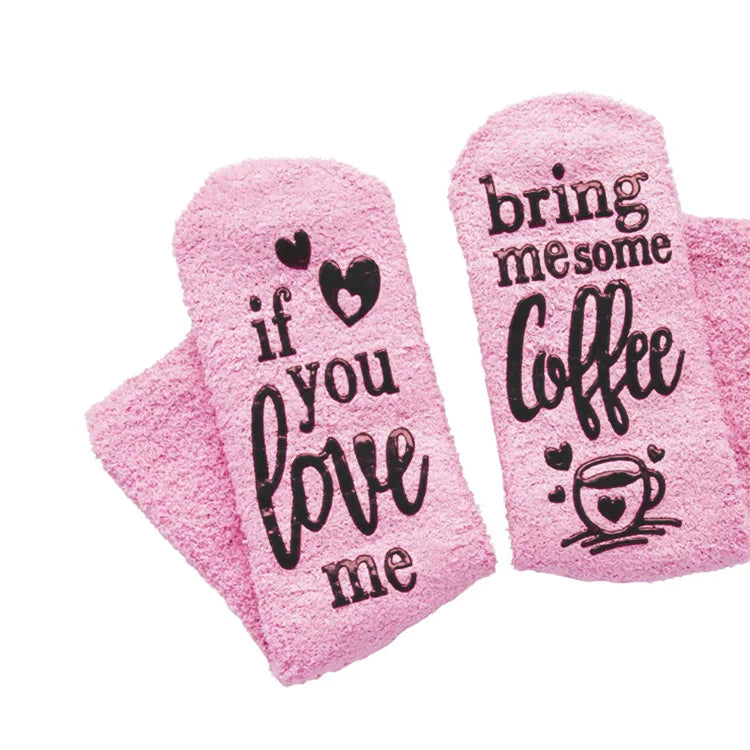 Luxury Fuzzy Wine Socks in Cupcake Gift Packaging Women Winter Fuzzy Plush Slipper Crew Socks Funny Accessory Present for Wife