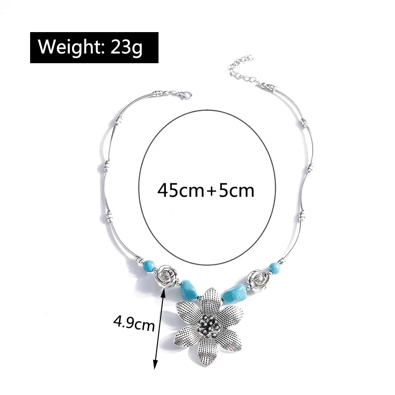 Fashion Choker Necklaces for Women Female Metal Round Vintage Statement Necklace Girls Party Holiday Jewelry Gifts