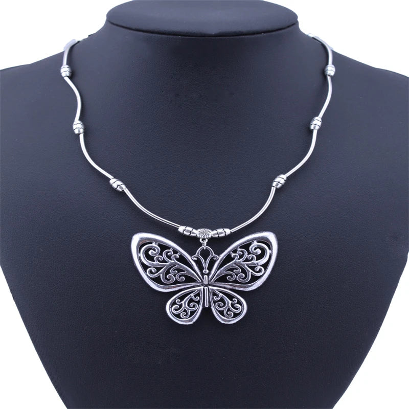 Fashion Choker Necklaces for Women Female Metal Round Vintage Statement Necklace Girls Party Holiday Jewelry Gifts