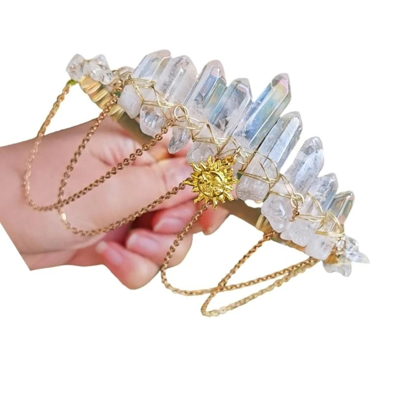 57QA Delicate Tiaras Birthday Headbands Elegant Hairbands for Girls Birthday Party Photo Props Headwear Crowns