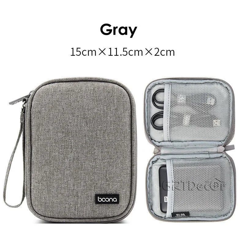 Travel Closet Organizer Case for Headphones Storage Bags Digital Portable Zipper Accessories Charger Data Cable USB Pouch