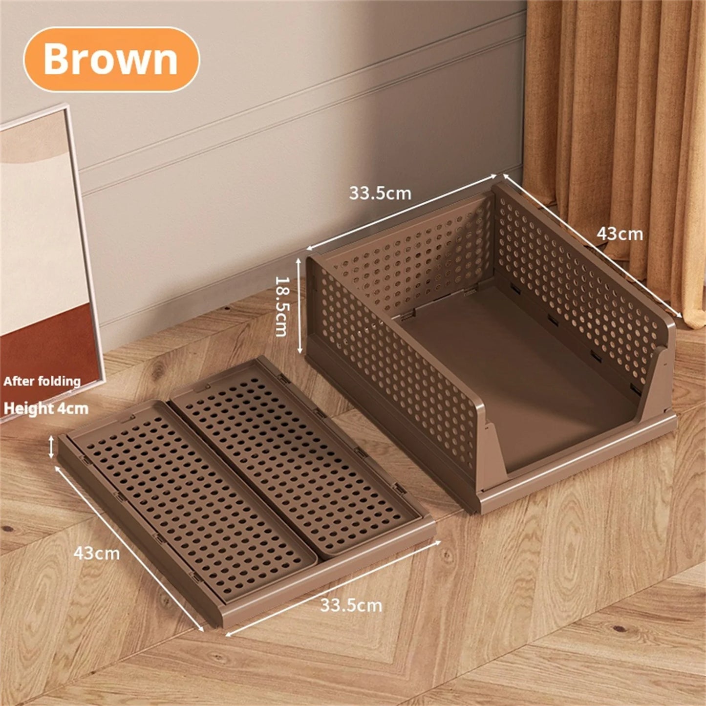 Clothes storage baskets can be stacked with drawer storage baskets, wardrobes, layered partitions, and pull-out folding storage
