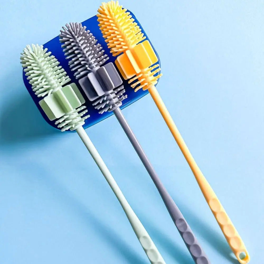 Cleaning Supplies Silicone Cup Brush Long Handle Portable Cup Scrubber Multipurpose Bottle Cleaning Brush Household