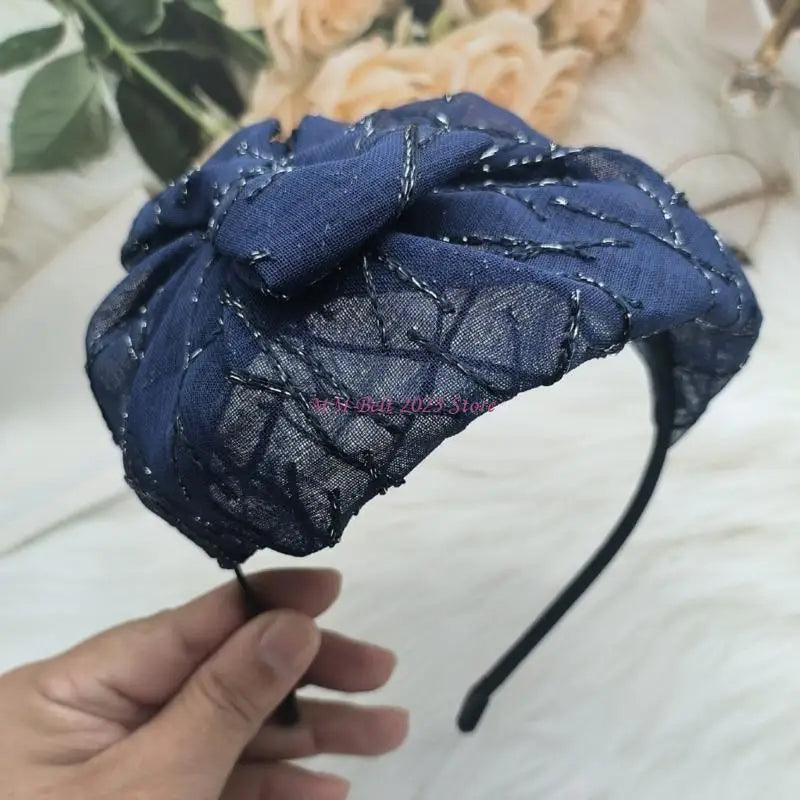 49ME Fashion Bowknot Fascinator Hat Luxurious Bows Headband With Headpiece Hair Decoration for Women and Girls