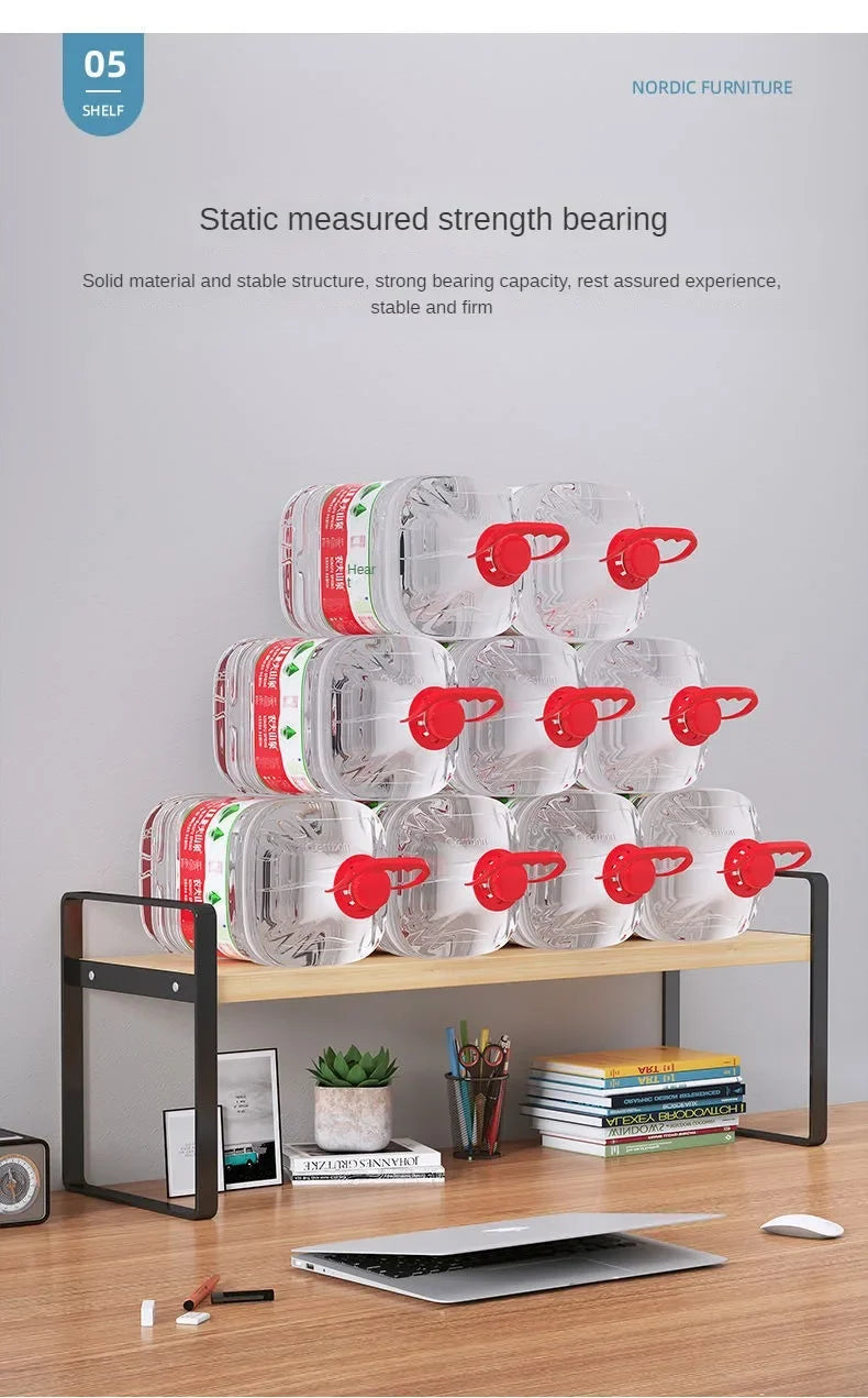Student Dormitory Desktop Book Storage Rack Layered Sorting of Office Desk Clutter Bedroom Cosmetics Perfume Iron Storage Rack