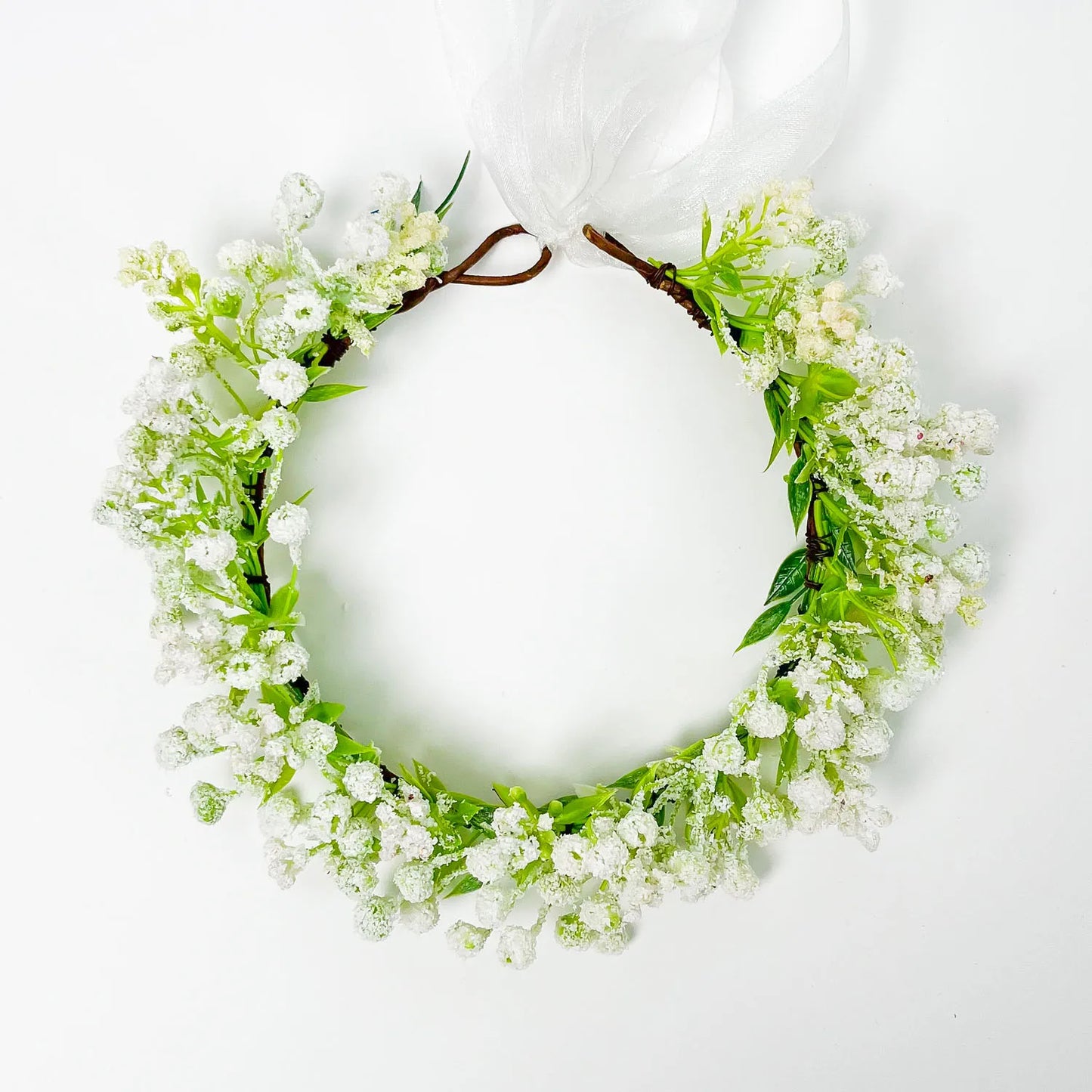 Breathable White Flower Crowns Tiaras Hairbands Romantic Sweet Gardland Women Wedding Hair Accessories for Bride Bridesmaids