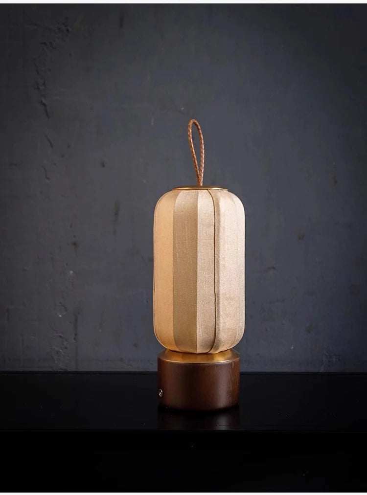New Fabric Lanterns Portable Table lamp Traditional style Hand Art Drawing decoration Atmosphere Reading Lamp for Tea room