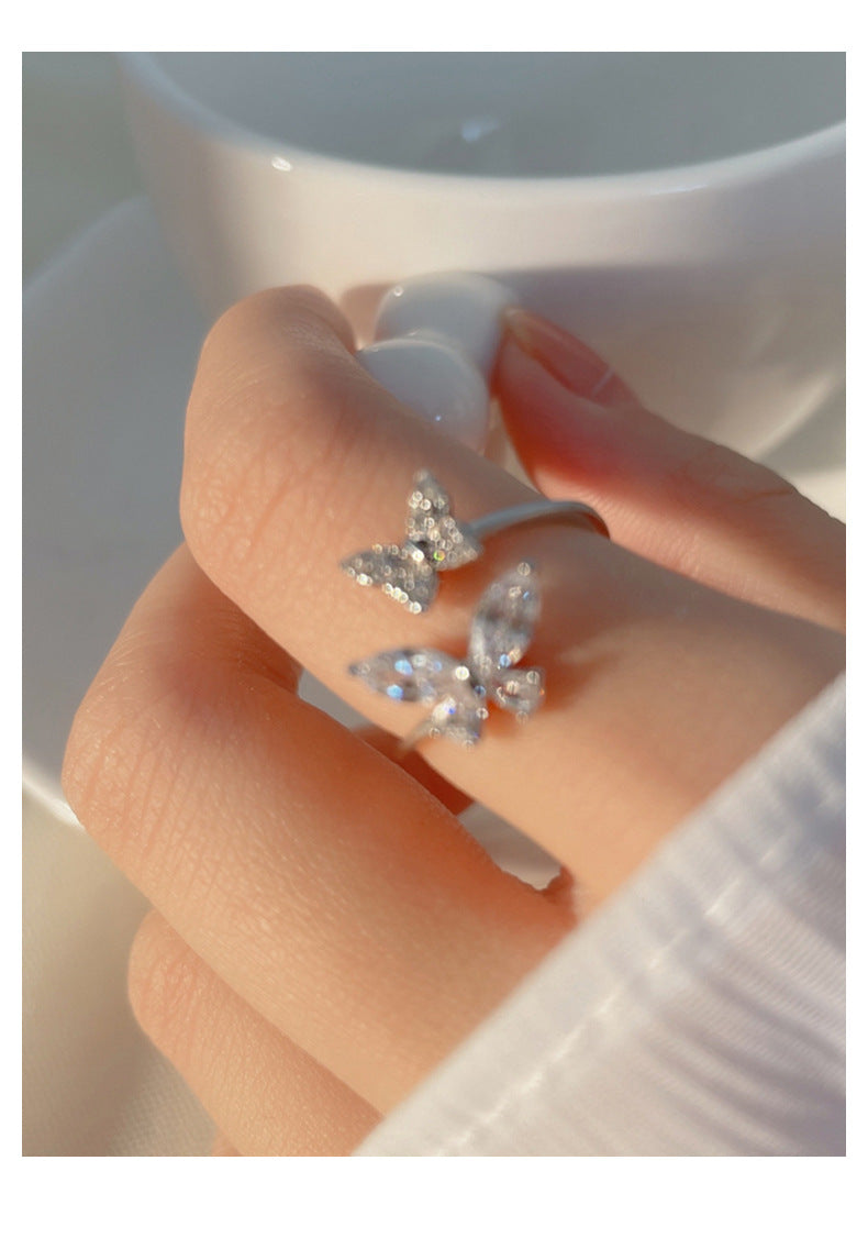 Beautiful Silver Filled Ring with Sparkling Melee Gems