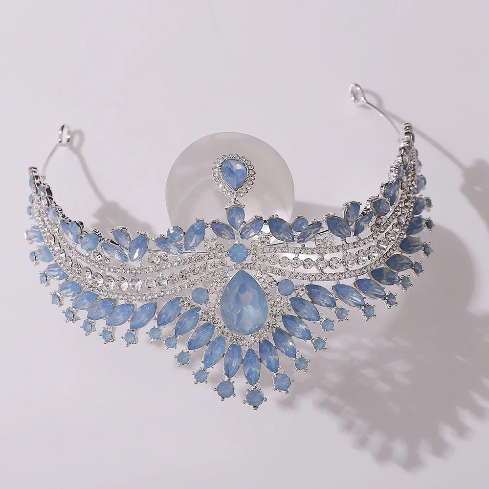 Luxury Wedding Crown for Bride Tiaras Rhinestone Hair Jewelry Gifts Crystal Hair Accessories Women Headband Bridal Headwear (Free Shipping) 💝🌹💖