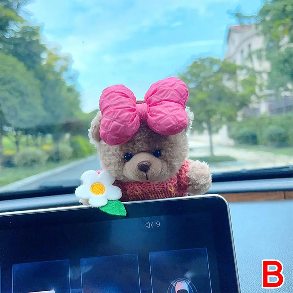 Car Internet Celebrity Accessorie Used For Car Gear Shift Decoration Cute Turn Signal Dolls Wiper Dolls Rearview Mirror Ornament