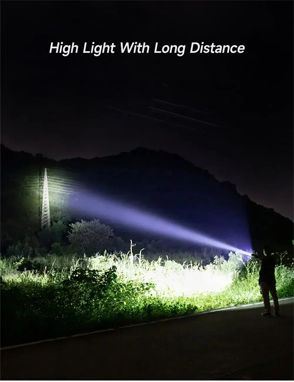 Super Bright LED Flashlight USB Rechargeable Battery Led Torch for Night Riding Camping Hunting Outdoor Waterpr Flash Light