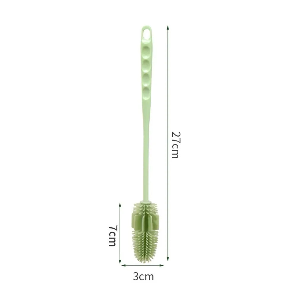 Cleaning Supplies Silicone Cup Brush Long Handle Portable Cup Scrubber Multipurpose Bottle Cleaning Brush Household