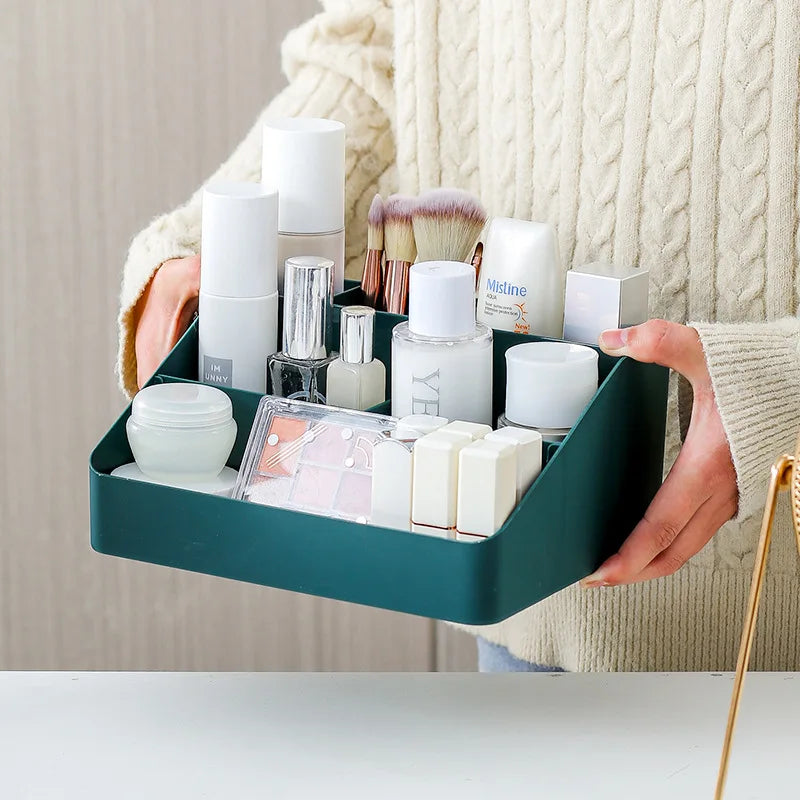 Cosmetics storage box, desktop storage shelf, dresser, large-capacity sorting rack