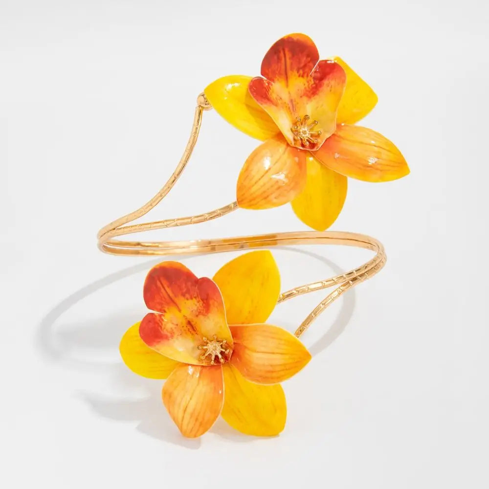 Fairy Adjustable Flower Arm Chain Exquisite Trendy Armband Exotic Style Egg Flower Open Arm Bangle Arm Accessories