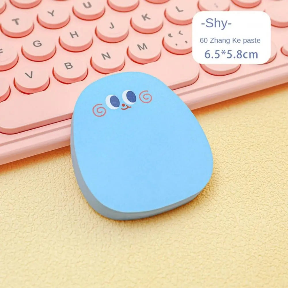 Self-Adhesive Sticker 60 Sheets Sticky Notes Colored Ins Messages Sticking Paper Cartoon Kawaii Message Paper Girls