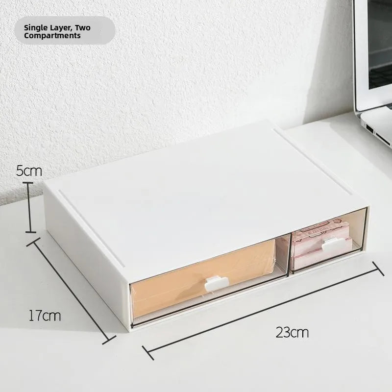 Desktop Organizer Der Sle Transparent Storage Box Stationery Supplies Arrangement Box Office Desk Workstation Transforma...